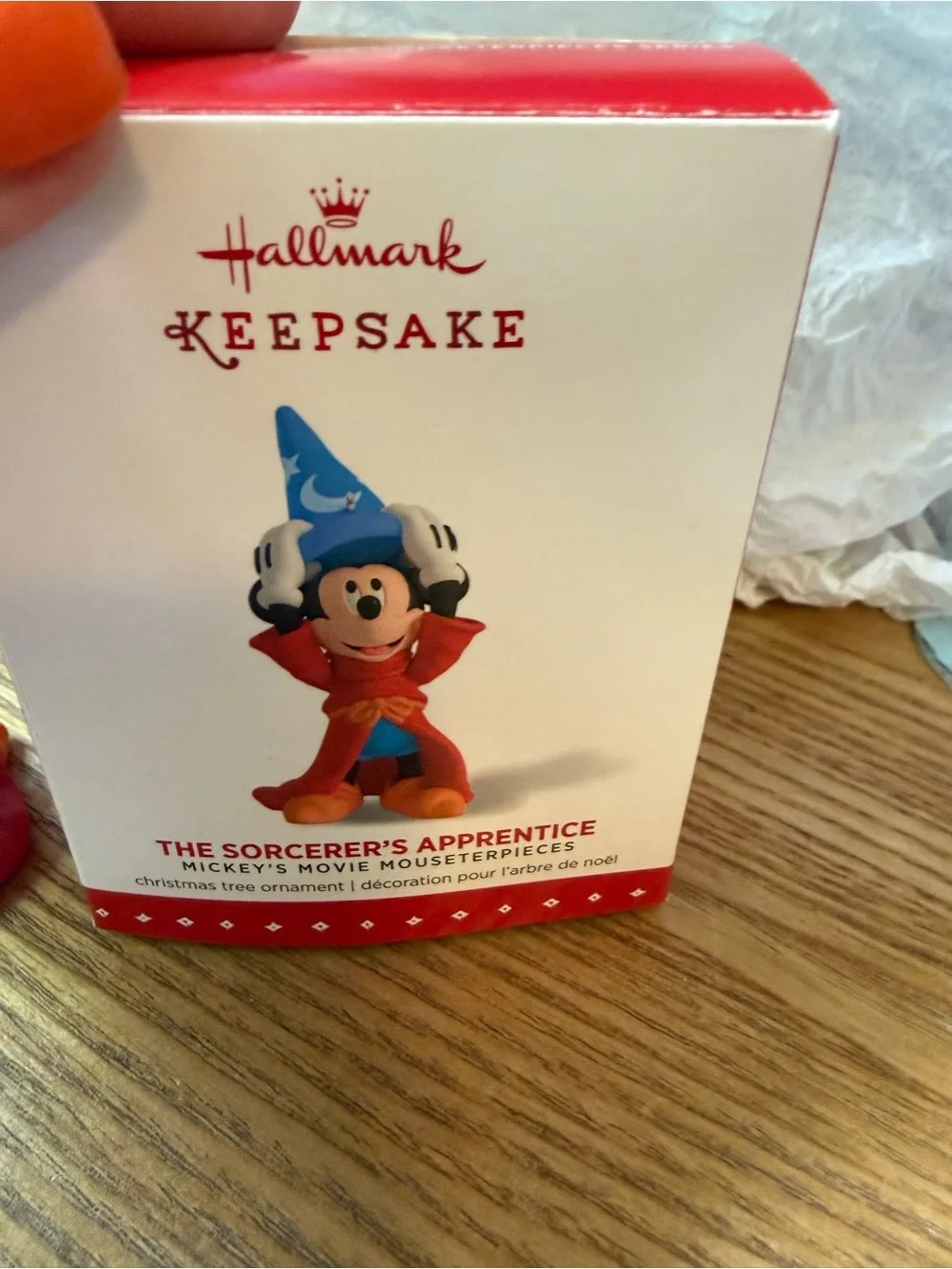 Hallmark Sorcerer Mickey Ornament in Blue Hat and Red Robe